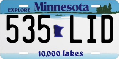 MN license plate 535LID
