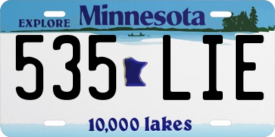 MN license plate 535LIE