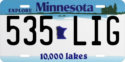 MN license plate 535LIG
