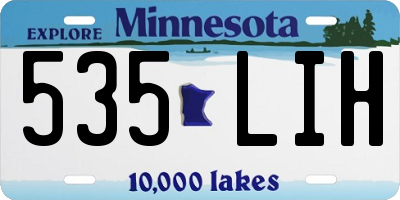 MN license plate 535LIH