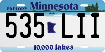 MN license plate 535LII