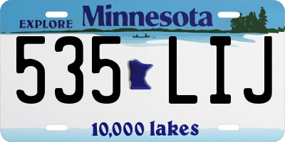 MN license plate 535LIJ