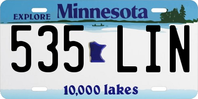 MN license plate 535LIN