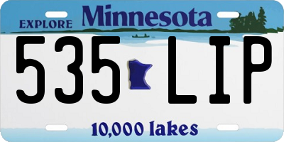 MN license plate 535LIP