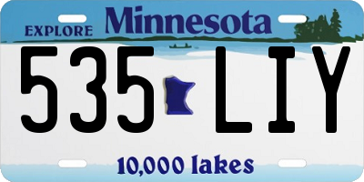 MN license plate 535LIY
