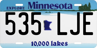 MN license plate 535LJE