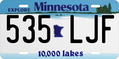 MN license plate 535LJF