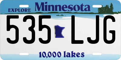 MN license plate 535LJG