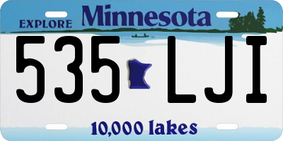 MN license plate 535LJI