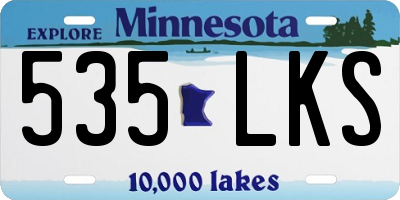 MN license plate 535LKS