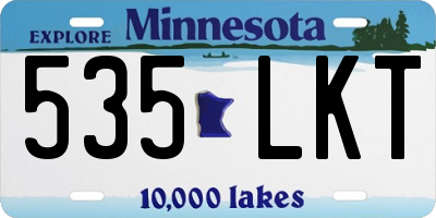 MN license plate 535LKT