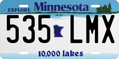 MN license plate 535LMX