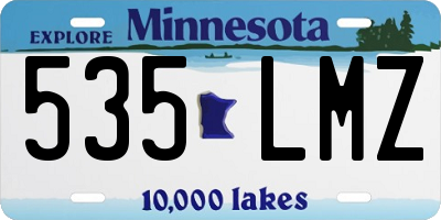 MN license plate 535LMZ