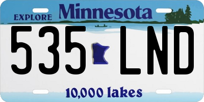 MN license plate 535LND