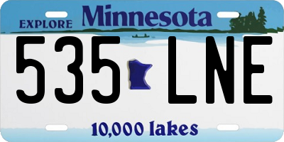 MN license plate 535LNE