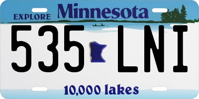 MN license plate 535LNI