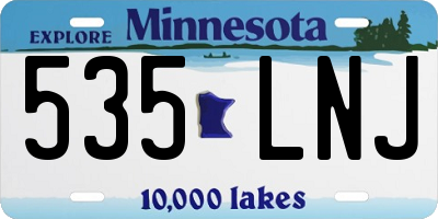 MN license plate 535LNJ