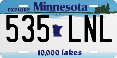 MN license plate 535LNL