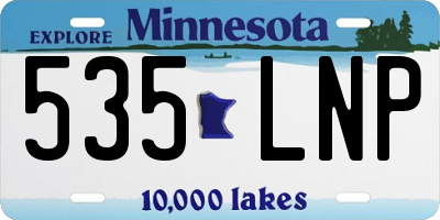MN license plate 535LNP