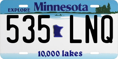 MN license plate 535LNQ
