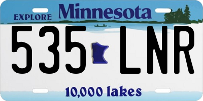 MN license plate 535LNR