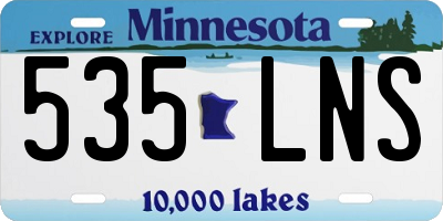 MN license plate 535LNS