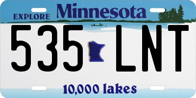 MN license plate 535LNT