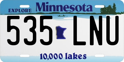 MN license plate 535LNU
