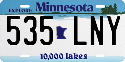 MN license plate 535LNY