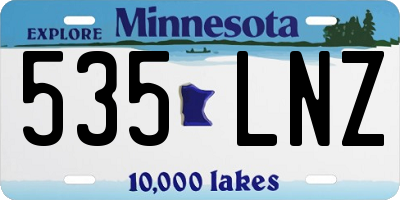 MN license plate 535LNZ