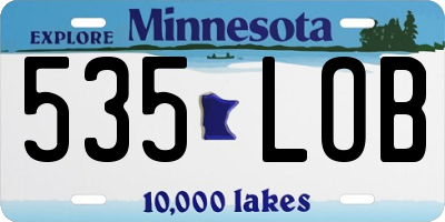 MN license plate 535LOB