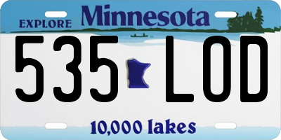 MN license plate 535LOD