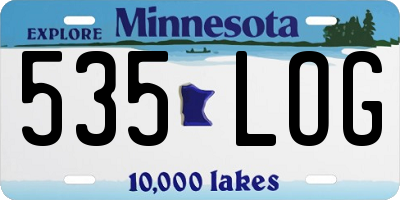 MN license plate 535LOG