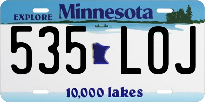 MN license plate 535LOJ