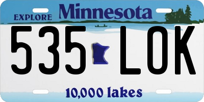 MN license plate 535LOK