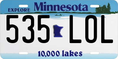 MN license plate 535LOL