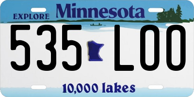 MN license plate 535LOO