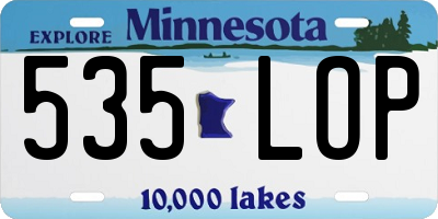 MN license plate 535LOP