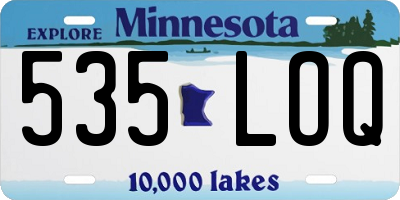 MN license plate 535LOQ