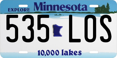 MN license plate 535LOS