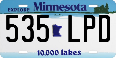 MN license plate 535LPD
