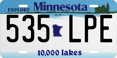 MN license plate 535LPE