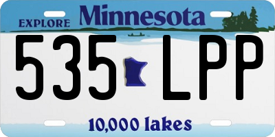 MN license plate 535LPP