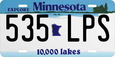 MN license plate 535LPS
