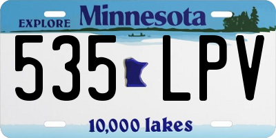 MN license plate 535LPV