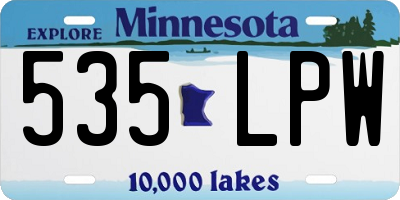 MN license plate 535LPW