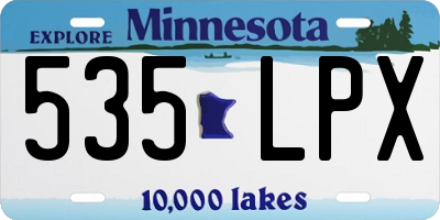 MN license plate 535LPX