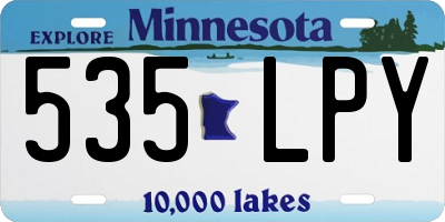 MN license plate 535LPY