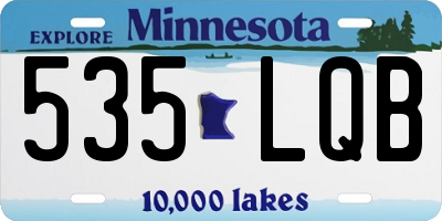 MN license plate 535LQB