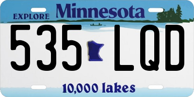 MN license plate 535LQD